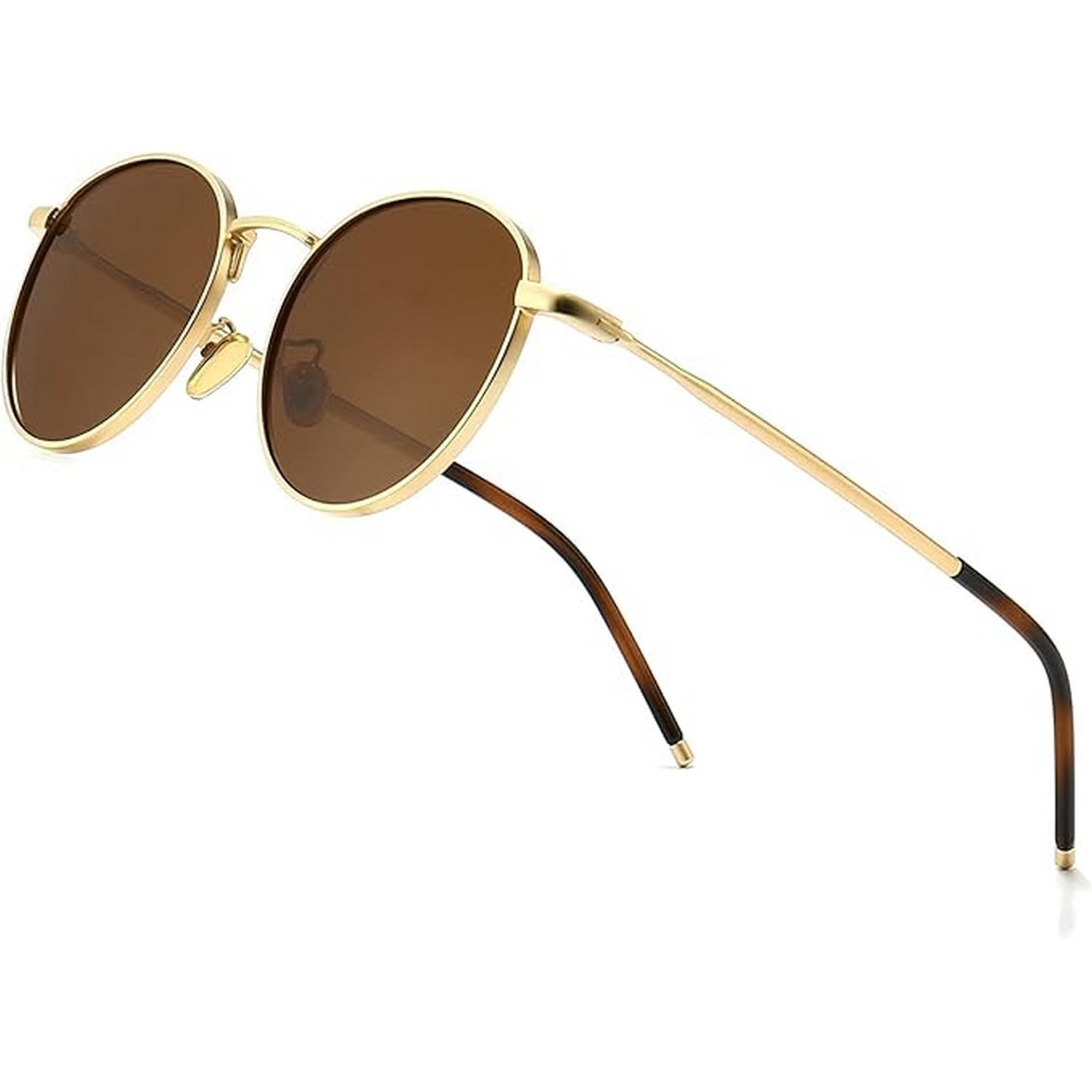 Ponderable UV Protection Coating Round Sunglasses for Men and Women Classic Metal Sun Glasses-image-11