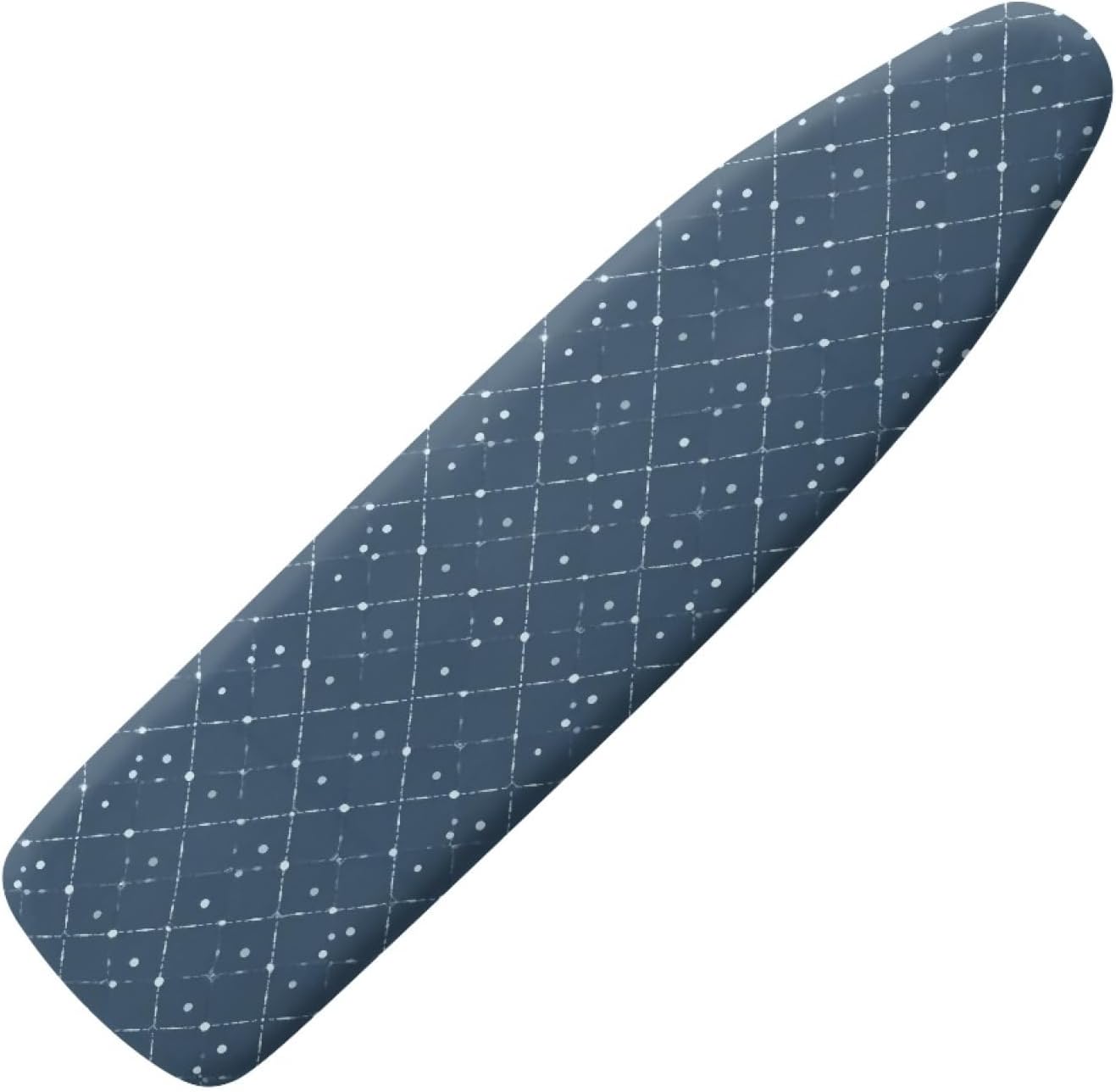 Padded Ironing Board Covers 18 X 49 Navy Blue Grid White Ironing Board Pad and Cover Thick Replacement Drawstring Tightening & Lock, Easy Fit, Scorch & Stain Resistant, Non Slip