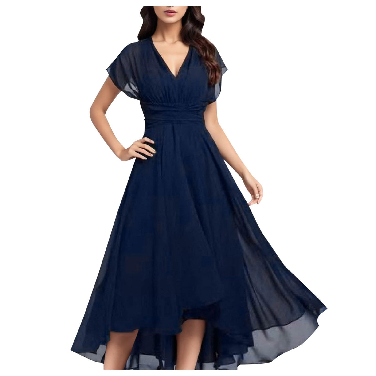 Vestidos de verano de moda para mujer, de gasa, para salir, cuello en V, playa, vacaciones, adolescente, casual, 2026, elegante, para fiesta, vestidos de verano para mujer, modesto, sexy, para mujer