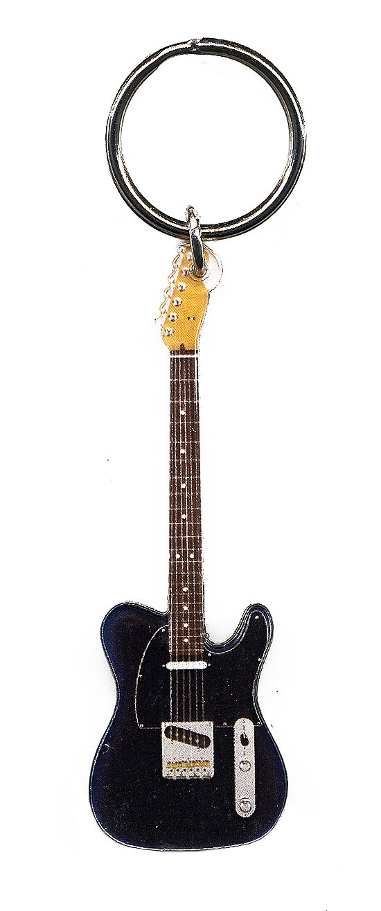 Porte-clés guitare miniature noire style Telecaster – porte clé guitare électrique vintage – cadeau musicien et guitariste - Les Beatles, Paul McCartney, John Lennon, RIngo Starr, George Harrison Porte-clés guitare miniature noire style Telecaster – porte clé guitare électrique vintage – cadeau musicien et guitariste