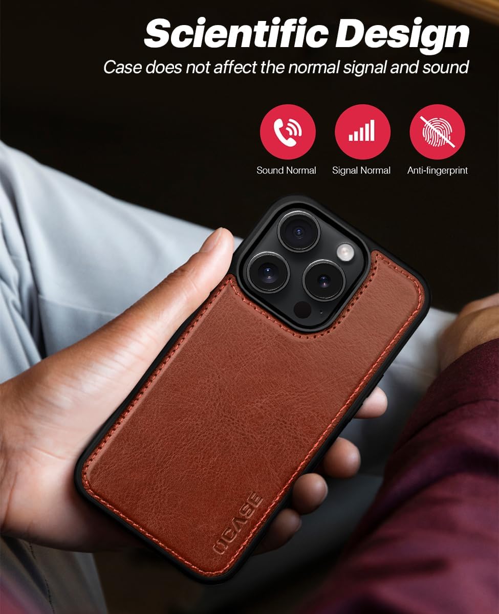 OCASE for iPhone 16 Pro Max Case Detachable Wallet Case with Card Holder, 2 in 1 Pu Leather Flip Folio with RFID Blocking Stand Wrist Strap Shockproof Phone Cover 6.9 Inch 2024, Dark Brown - Image 9
