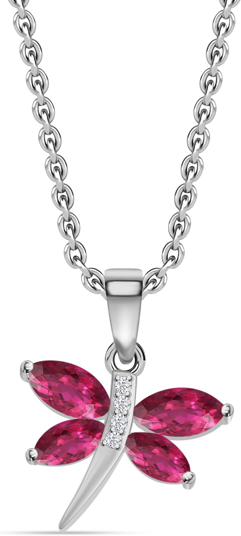 Ornate Jewels925 Silver American Diamond Butterfly Pendant with Chain for Women & Girls | With Certificate of Authenticity and 925 Stamp | Life-time Warranty*