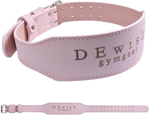 Miniatura 2 de Cinturón de cuero para levantamiento de pesas, 10 agujeros ajustables, 4 pulgadas de ancho, cinturón de alimentación de doble punta para gimnasio,