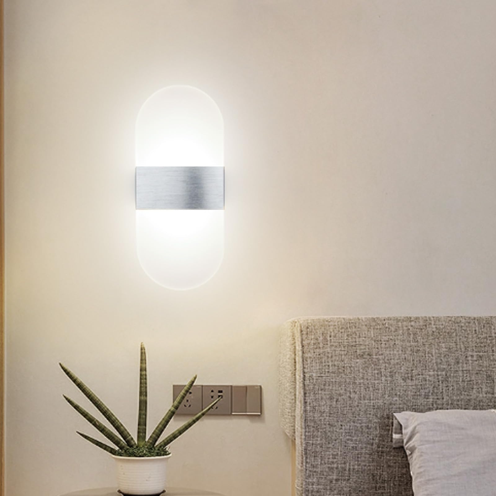 Lámpara de pared interior para dormitorio moderno ideal como aplique decorativo de cabecera 8