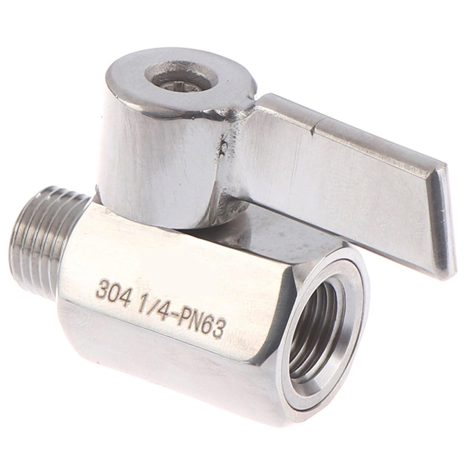 Robinet à boisseau sphérique acier inoxydable 304 vanne arrêt 1/4 NPT mâle femelle