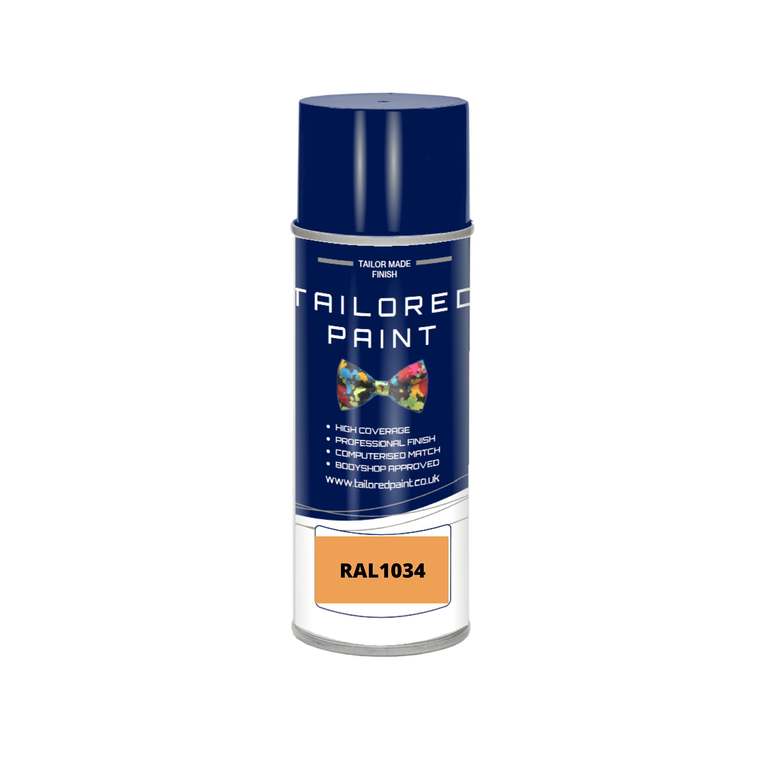 RAL 1034 Pastel Yellow Gloss Enamel Aerosol Paint Can Paint For Wood, Metal, Plastic, PVC, UPVC, Fascia Boards - Indoor & Outdoor