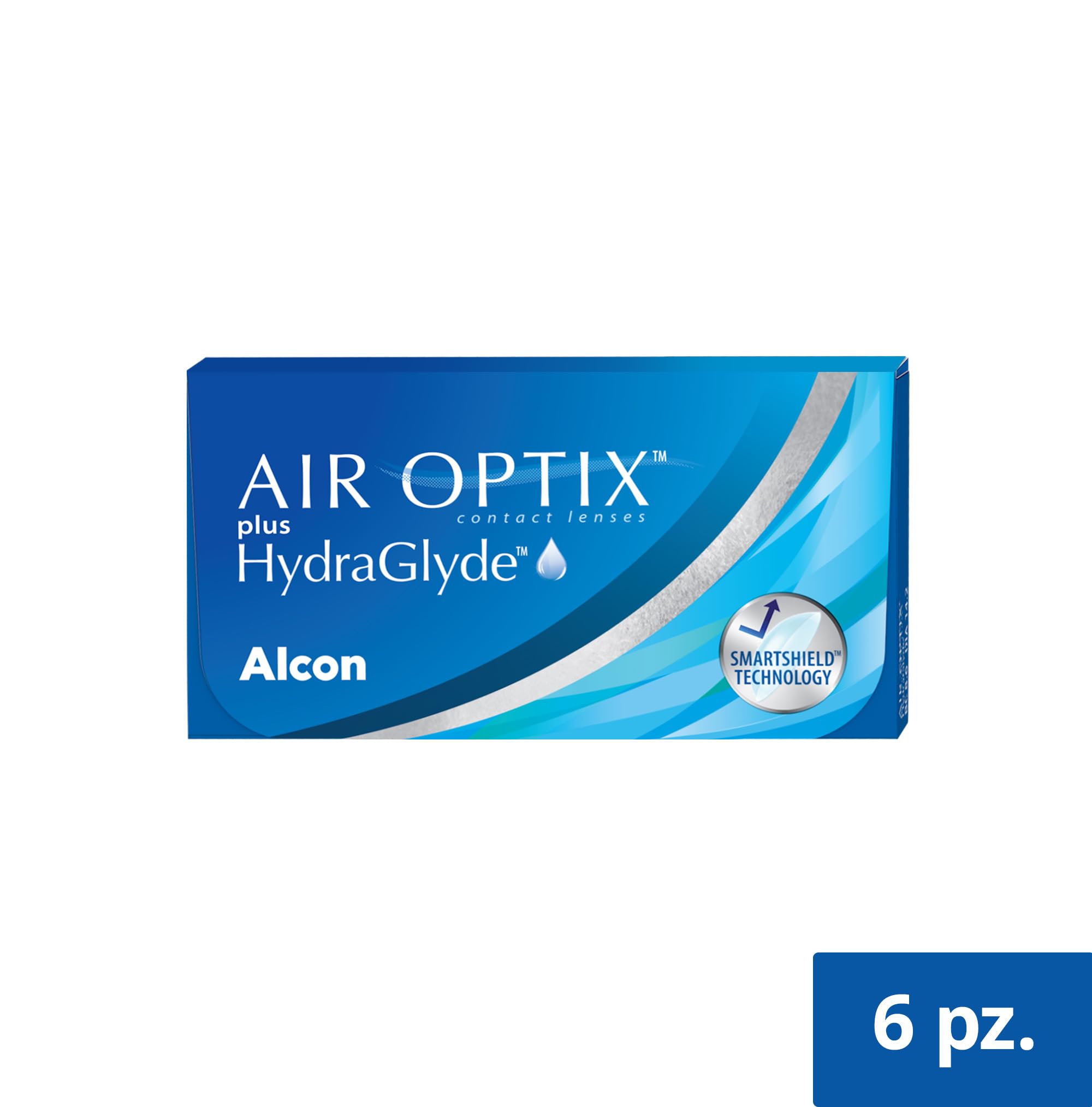 Air Optix Plus HydraGlyde Lenti a Contatto Mensili, 6 Lenti, BC 8.6 mm, DIA 14.2 mm, +4.25 Diopt