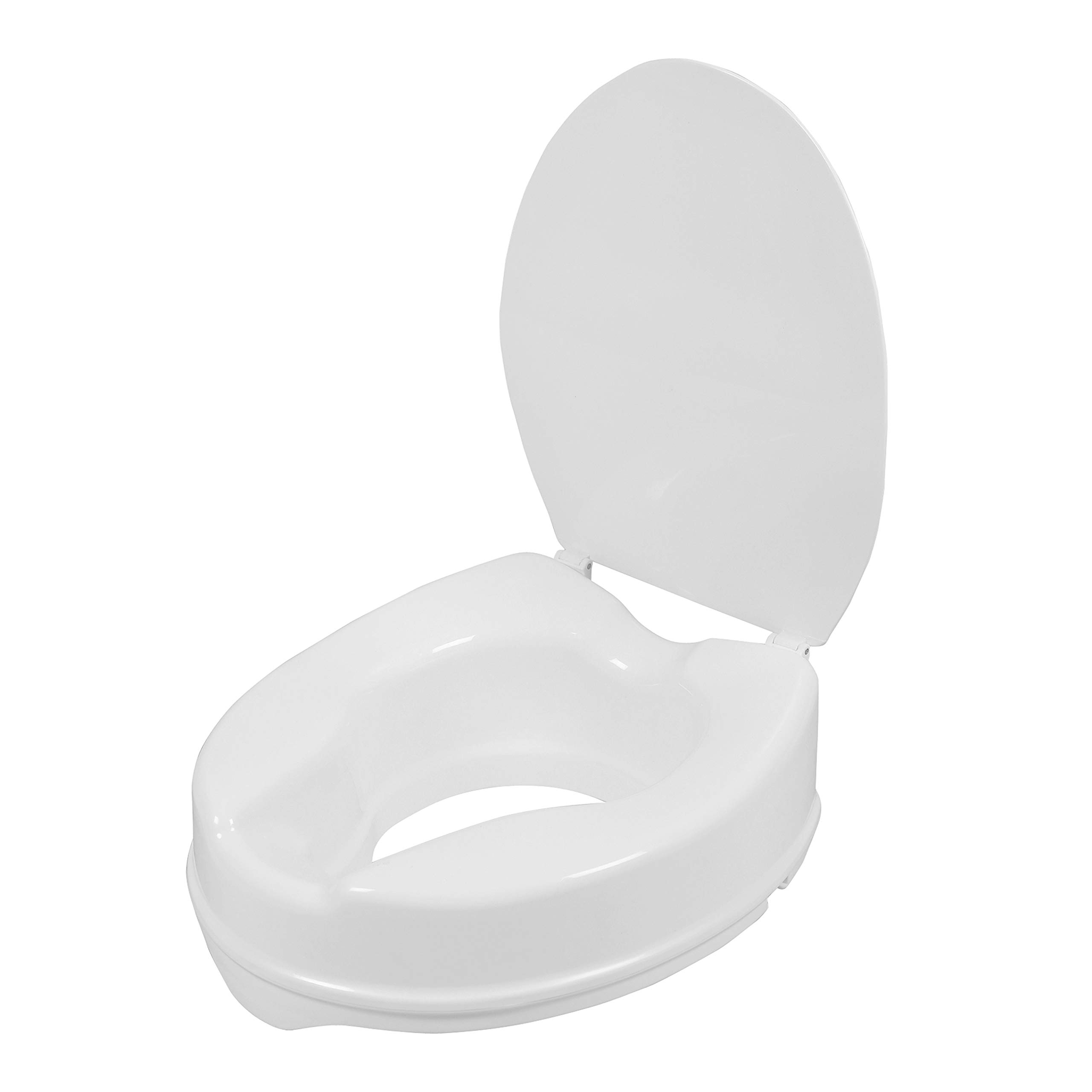Buy entros 4" Toilet Commode Seat Raiser Elevator Extension with lid