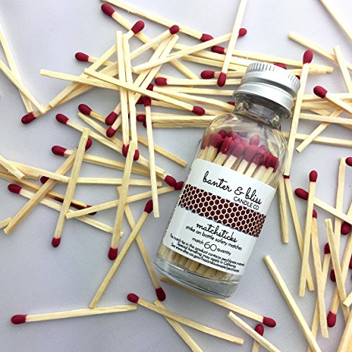 Banter & Blissâ„¢ Match Bottle with Striker Â· 60 Burgundy Safety Matches â€¦
