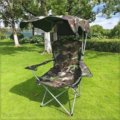 Chaise de plage pliante avec auvent contre les coups de soleil camping - 3