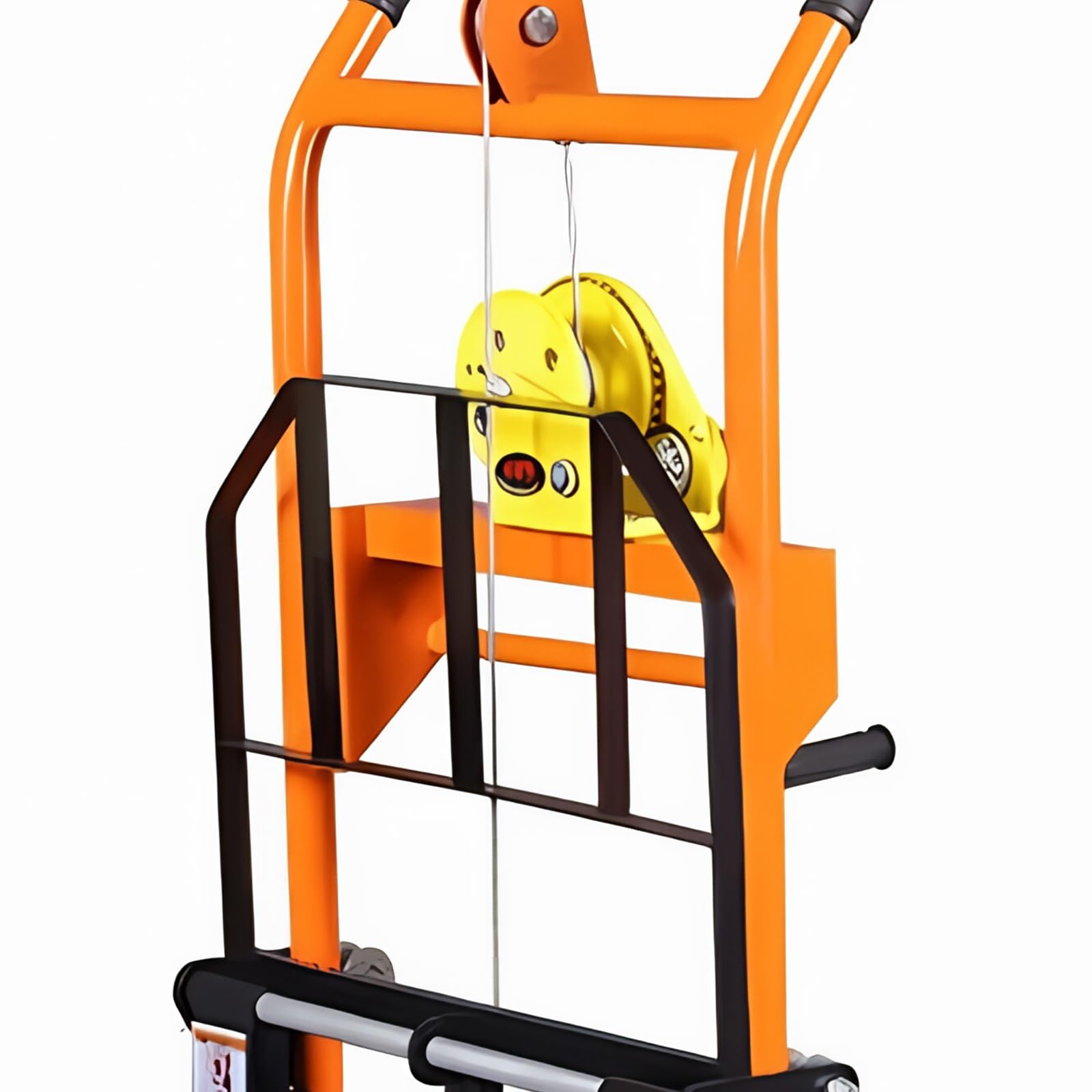 Impilatore manuale per transpallet con controllo ruota posteriore per un efficiente impilamento del carico in officine e magazzini, ideale per operazioni di movimentazione dei materiali