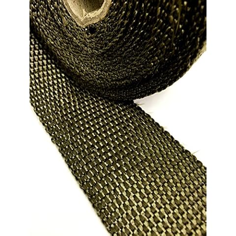 Titanium LAVA Exhaust heat header pipe wrap roll 2 INCH WIDE X 50 FEET LONG - Thermal Zero handles up to 3000° F - LV116250 Cover
