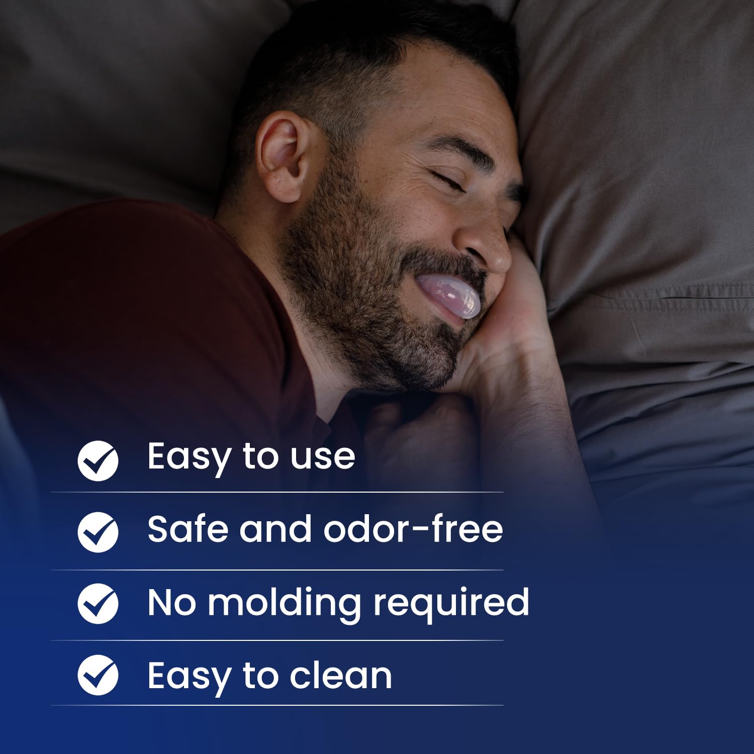 snoring solution - anti snoring device mouthpiece mouth guard comfortable reusable snore stopper bpa-free tongue retainer for better sleep easy to use snore solution for men and women