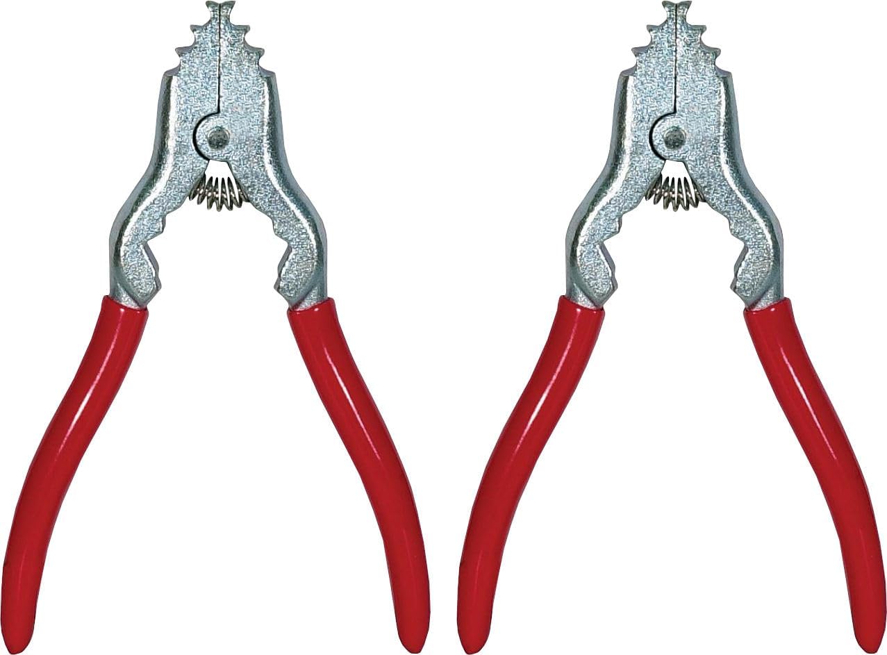 Satco 90-099 Malleable Iron Chain Pliers, Red, Will Not Mar Chain, Spring Loaded, 7'' Length, 4-1/4'' Width