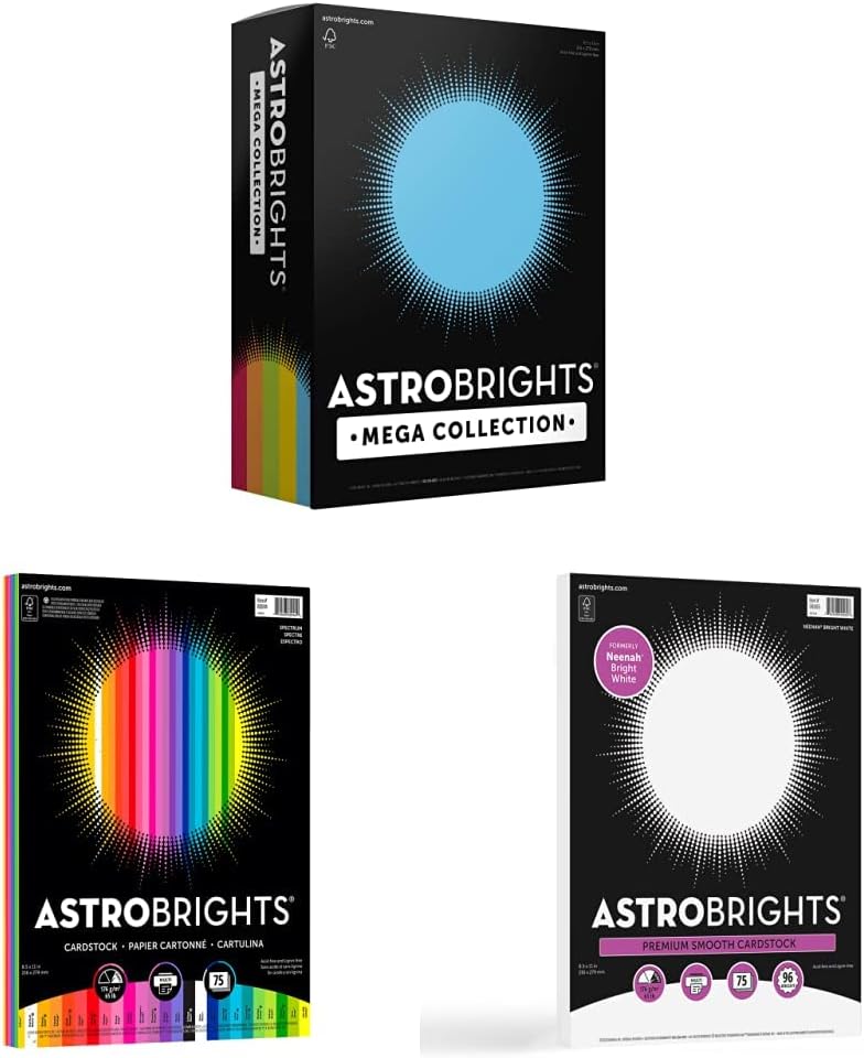 Astrobrights Mega Collection, Colored Cardstock,"Classic