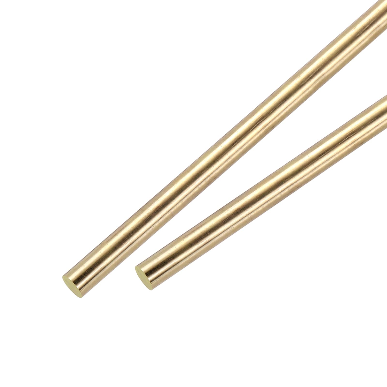 uxcell 真鍮丸棒 直径13 mm×長さ300mm 2本入り H59 黄銅 旋盤バーストック 金属ロッド 13IY クラフト モデルカー ギアシャフト 材料