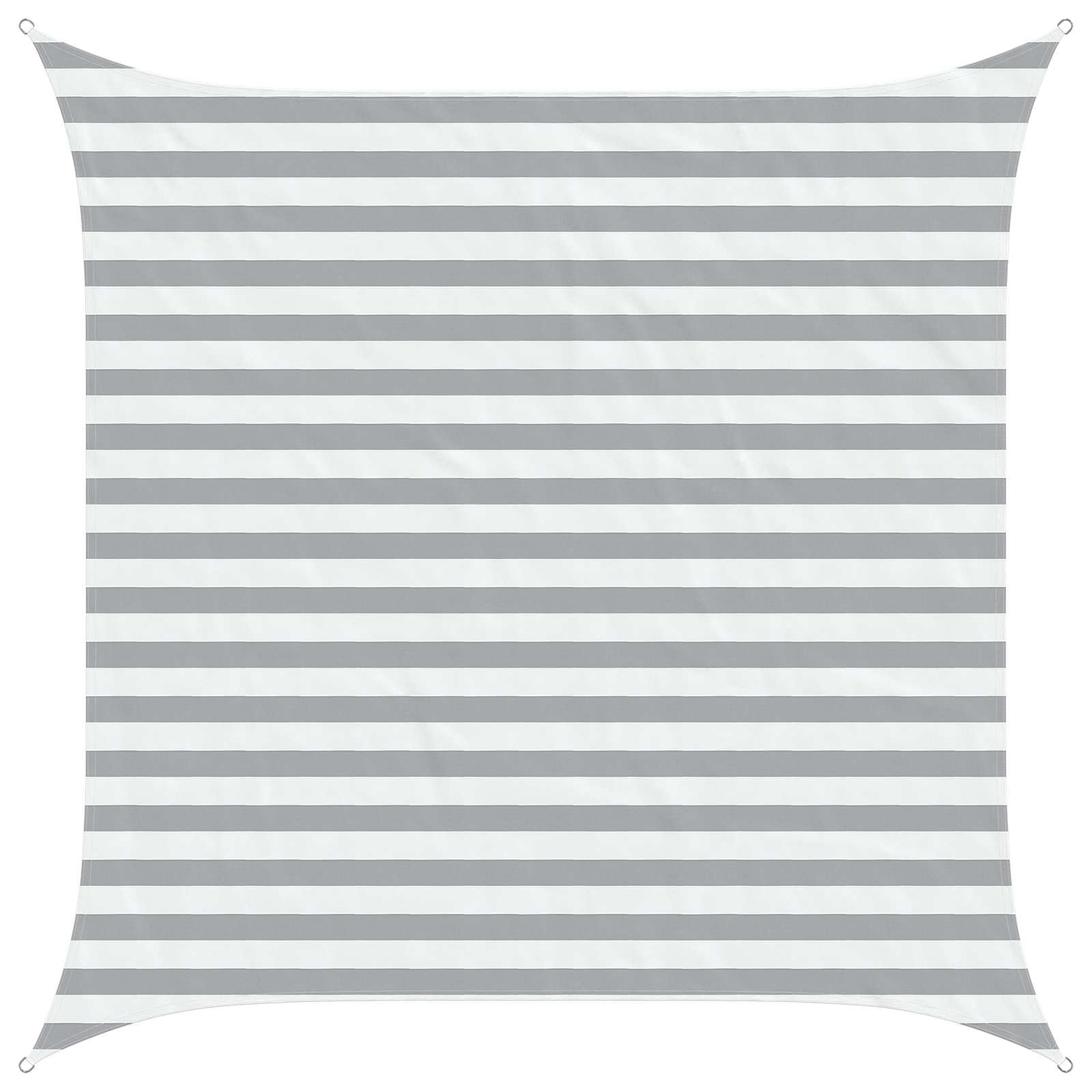Tenda da sole quadrata, 2,5 x 2,5 m, grigio chiaro e bianco