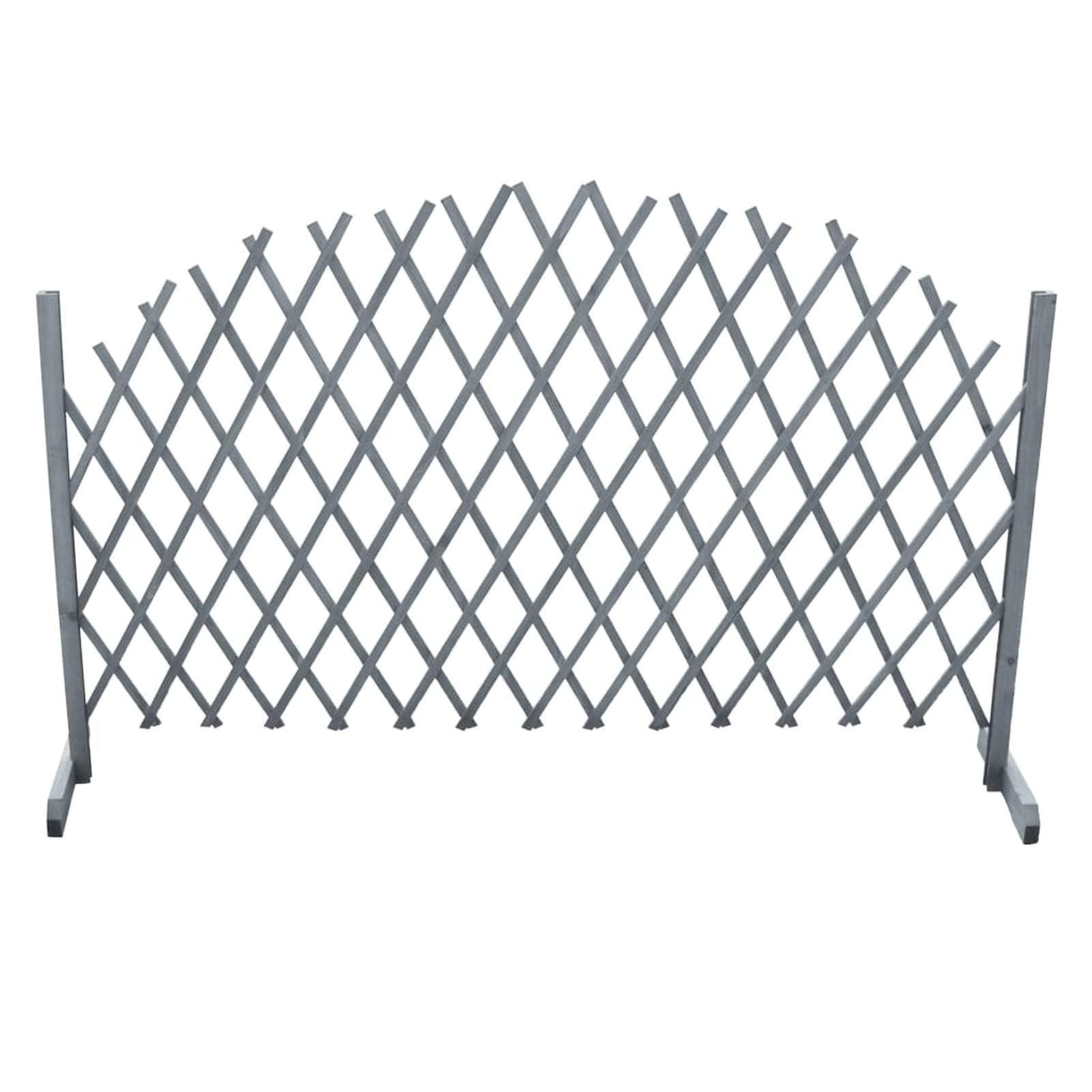 Homgoday Traliccio in legno massello di abete, 1,8 x 1 m, grigio