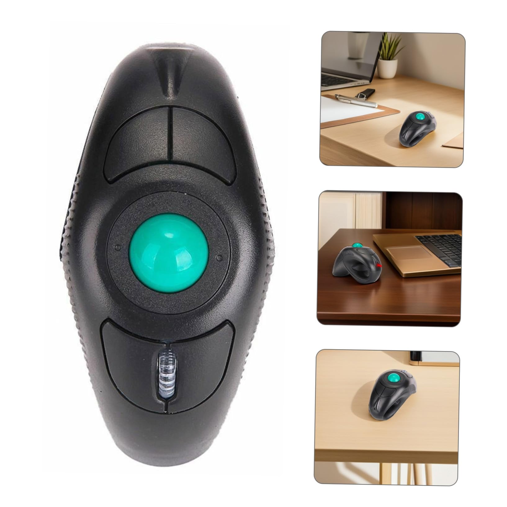 Générique Souris sans Fil à Boule de Commande Portable Forme 2.4ghz Port USB en Plastique, 5 Boutons, Design Ergonomique pour Ordinateur Portable