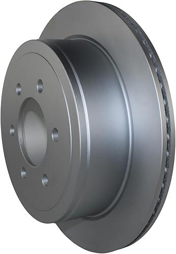 Miniatura 4 de Rotores de disco ventilados recubiertos de 13.701 in y pastillas de cerámica Akebono ProACT Kit de freno trasero sensor acústico para Ford F-150 FX2