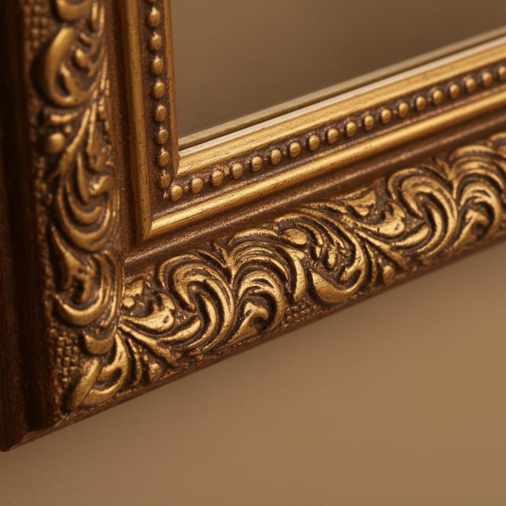 VictoR Ramka na zdjęcia w stylu vintage "Rubens" zestaw 6 szt. 21 x 30 cm (A4) brązowo-złota - rama: 30 x 20 mm - prawdziwe szkło - ramka na zdjęcia barokowa - antyk - zestaw ramek na zdjęcia A4