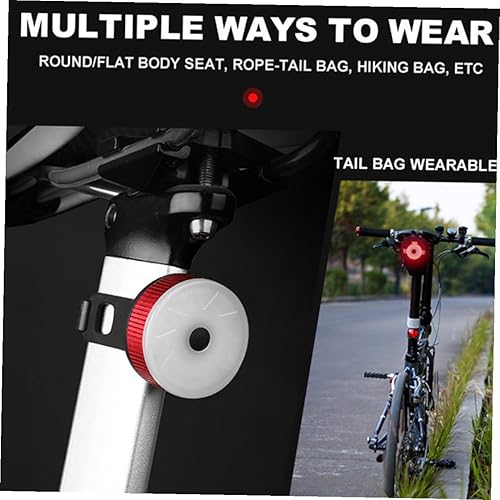 Miniatura 4 de Luz trasera LED recargable por USB, lámpara de advertencia de seguridad portátil con modos de flash y luz trasera ligera de advertencia de bicicleta