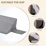 Bed Wedge Pillow for Headboard Gap Queen Size 60", Mattress Gap Filler for 0-8" Space, Prevents Pillows & Items from Falling, High Density Foam Support Pillow with Side Pockets