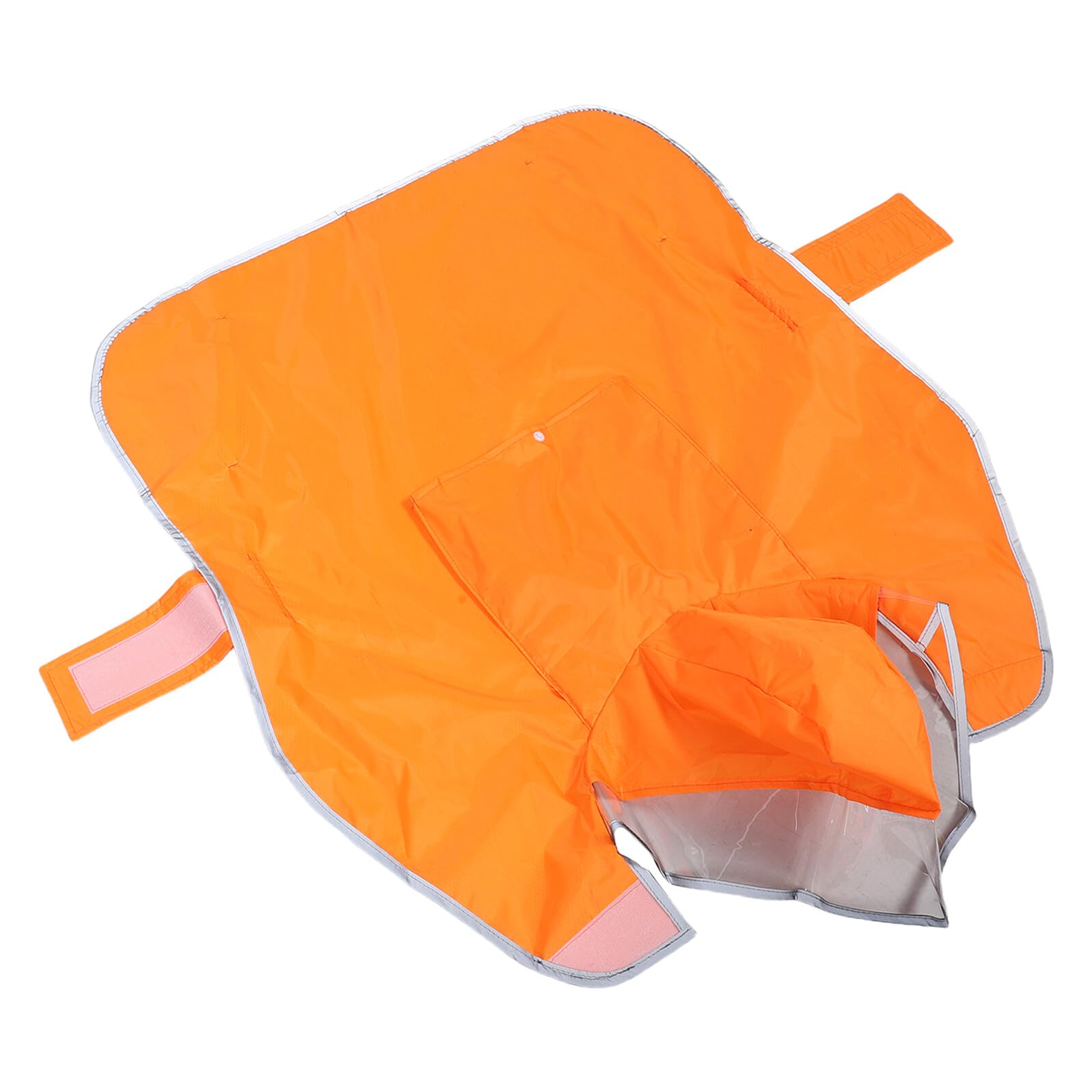 Poncho pluie pour grand chien orange KOMBIUDA avec capuche transparente balade de nuit