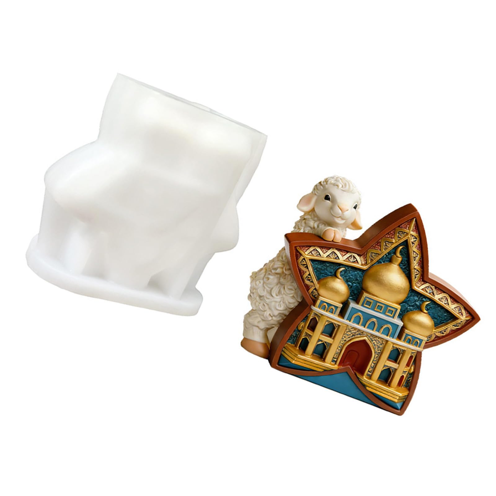 OSNIYAW Silicone Candlewax for Featuring Delicate Star Sheep Pattern Home Decoration