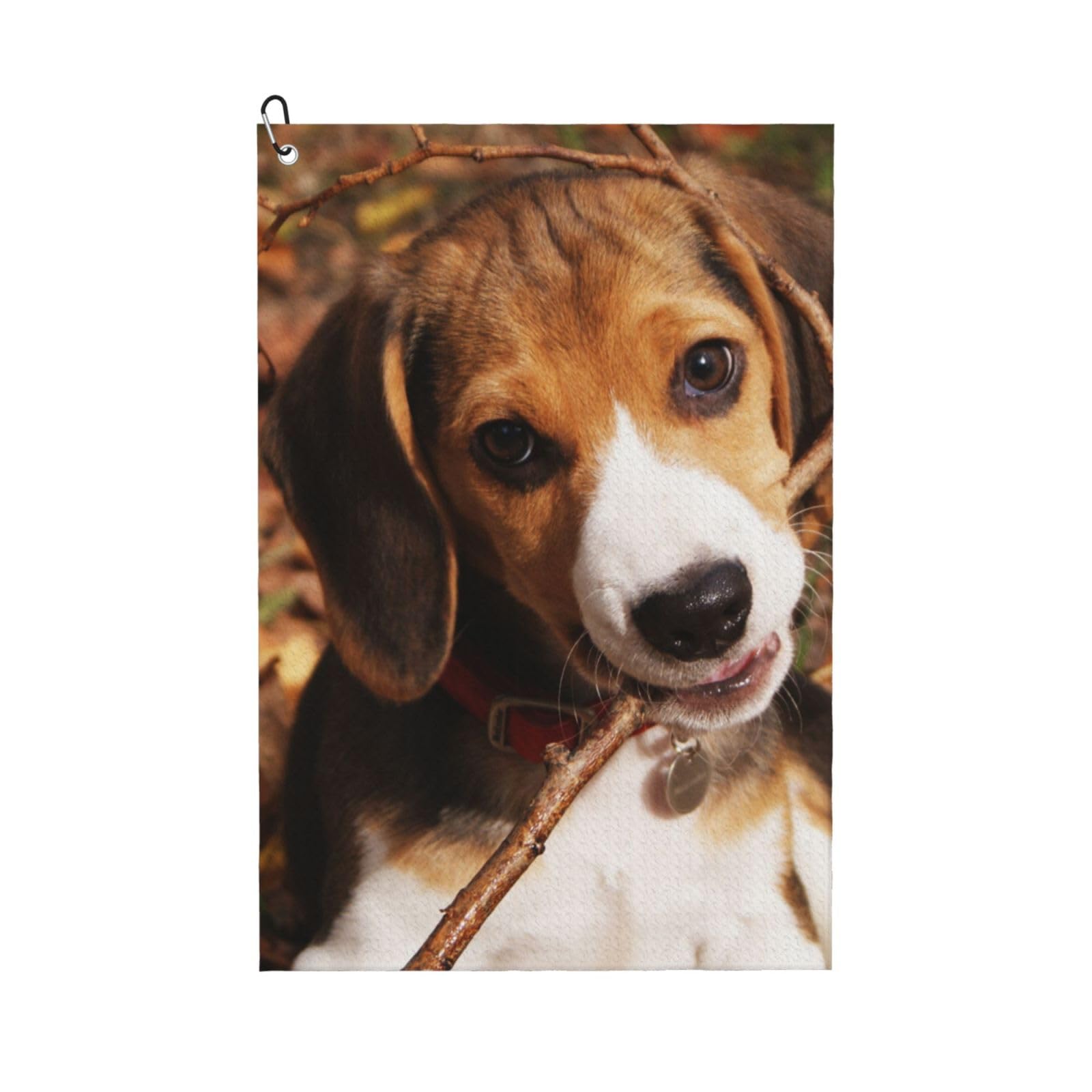 Hnnkloy Cute Beagle, 16x24 in Portable Waffle Golf Towels with Carabiner Clip for Golf Bag