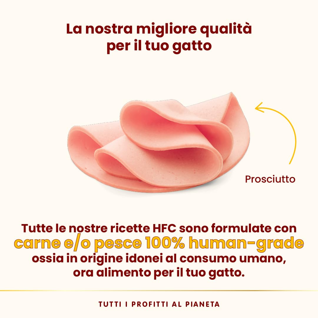 almo nature HFC Complete Sterilised, Alimento Umido per Gatti Adulti - Prosciutto - Confezione da 1,445 kg (17 x 85 g)