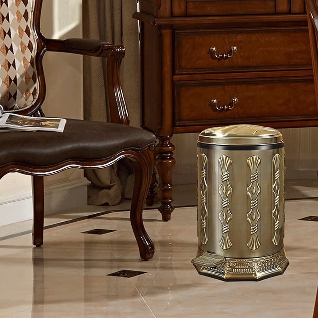Portarifiuti Pattumiera Cucina Pattumiera A Gradini In Acciaio Inossidabile Con Coperchio Silenzioso E Delicato, Pattumiera A Pedale Con Secchi Interni In Plastica Cestino di Spazzatura ( Color : A ,