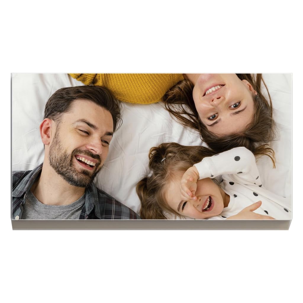 Genérico Lienzo personalizado con tu foto - Impresión sobre canvas de algodón, barnizado y montado en bastidor de madera de 3cm | Tamaño 50x100