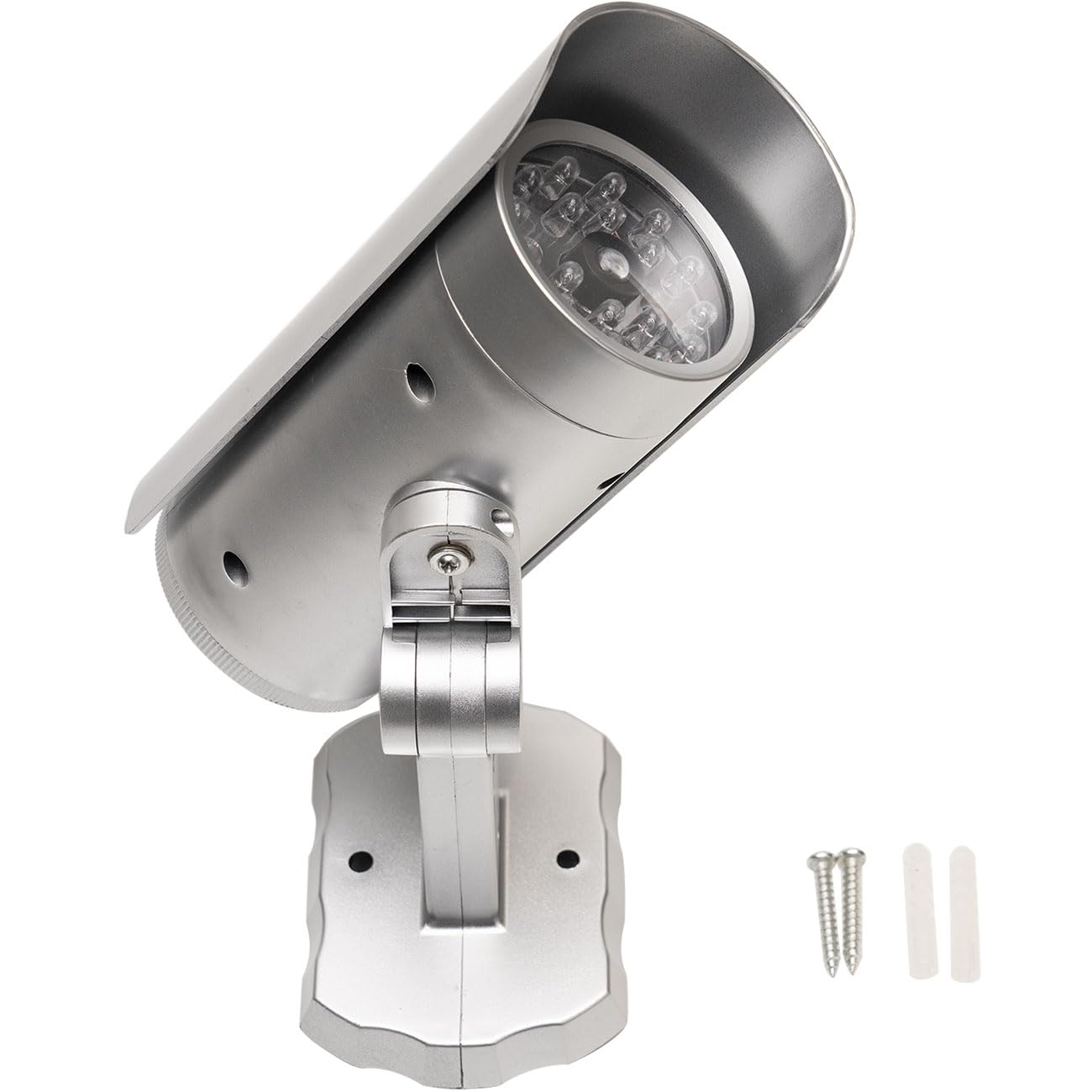 4er Set Überwachungskamera Attrappe mit Bewegungssensor und rotem Blinklicht, Batteriebetrieb, Sicherheits-Dummy Kamera in realistischem Design