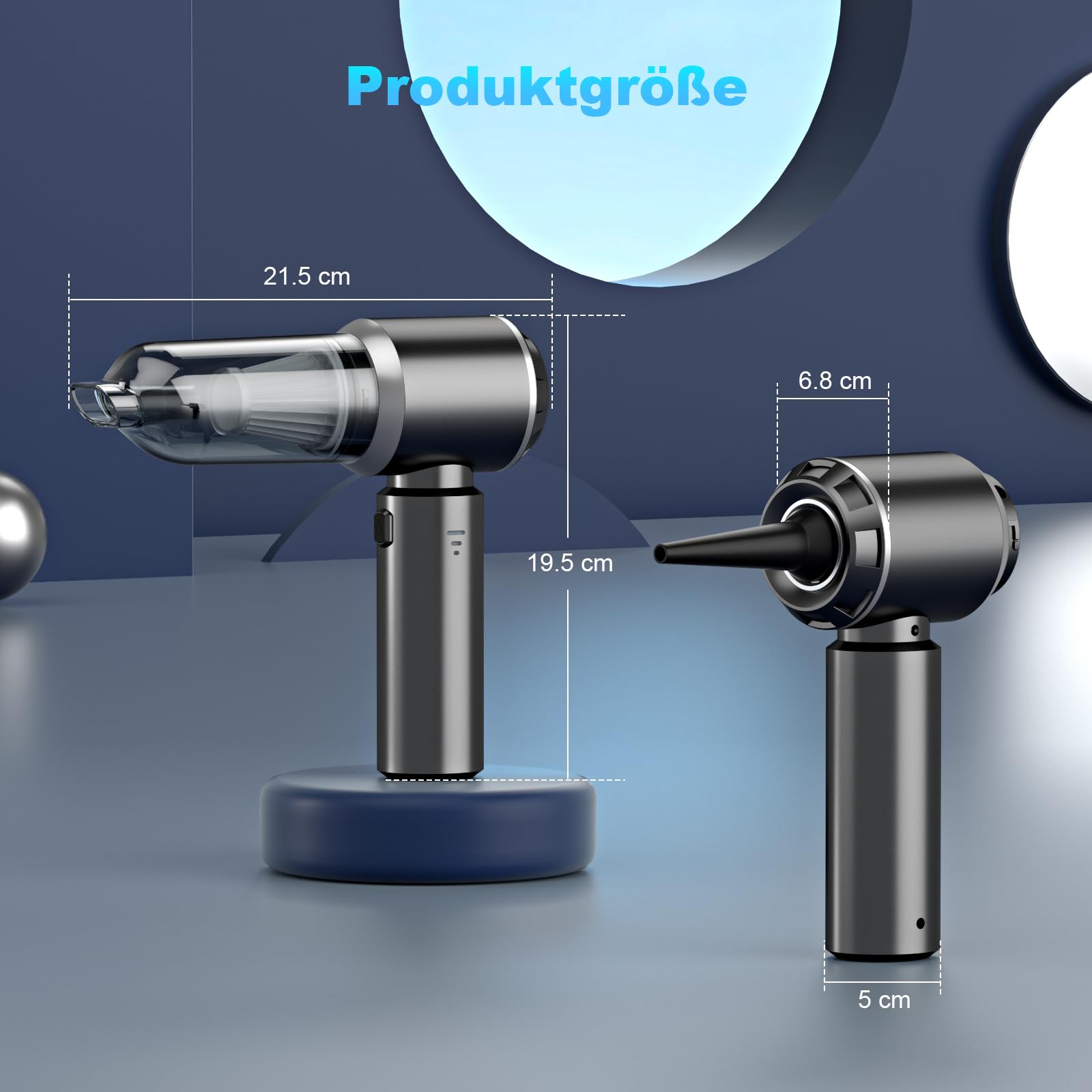 2-in-1 Handstaubsauger Akku 28000PA Kabellos Auto Staubsauger Stark 3-Gang 240000 U/min Elektrische Staubgebläse