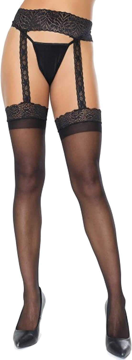 Lace stockings with garter Clearance