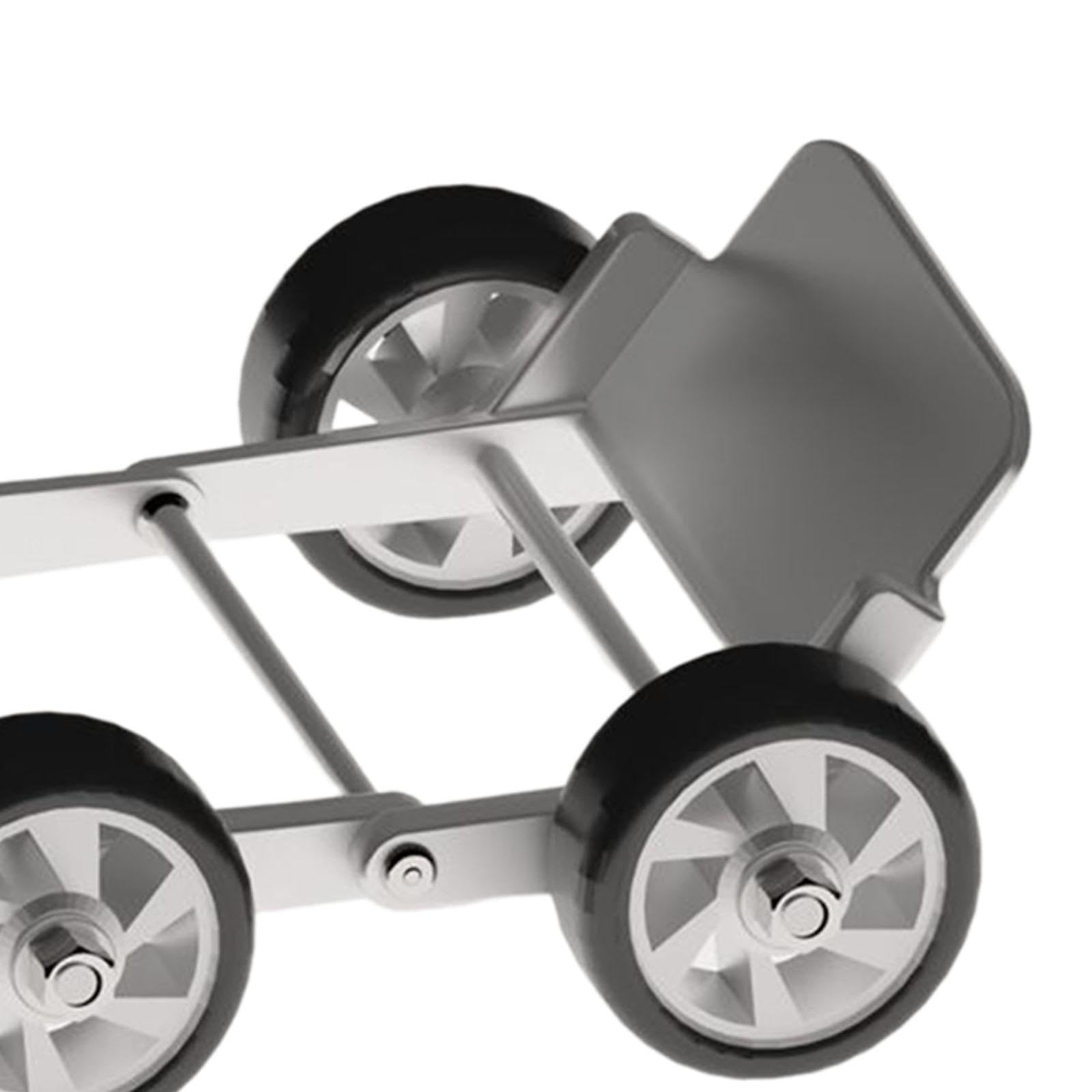 Motorrad Anhängertrolley mit Stahl Und Gummirad Faltbares Und Verschleißfestes Transportgerät für Defekte Reifen Bewegungsunterstützung für Pannenhilf, Silber