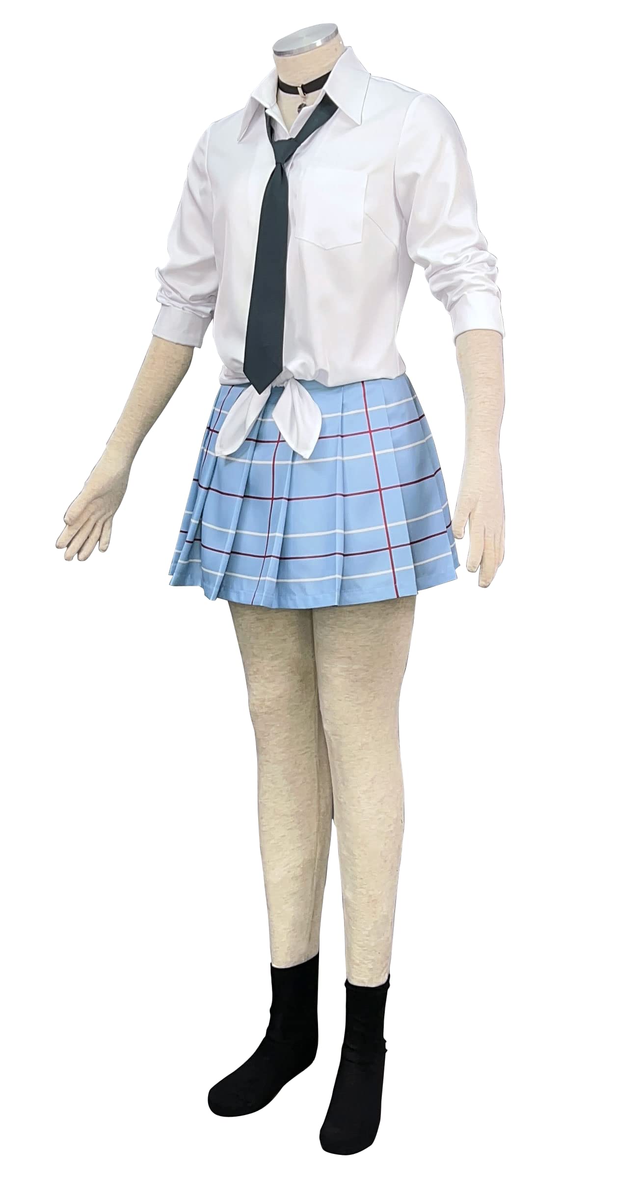 Disfraz de anime para cosplay de Kitagawa, falda a cuadros, traje de peluca y zapatos