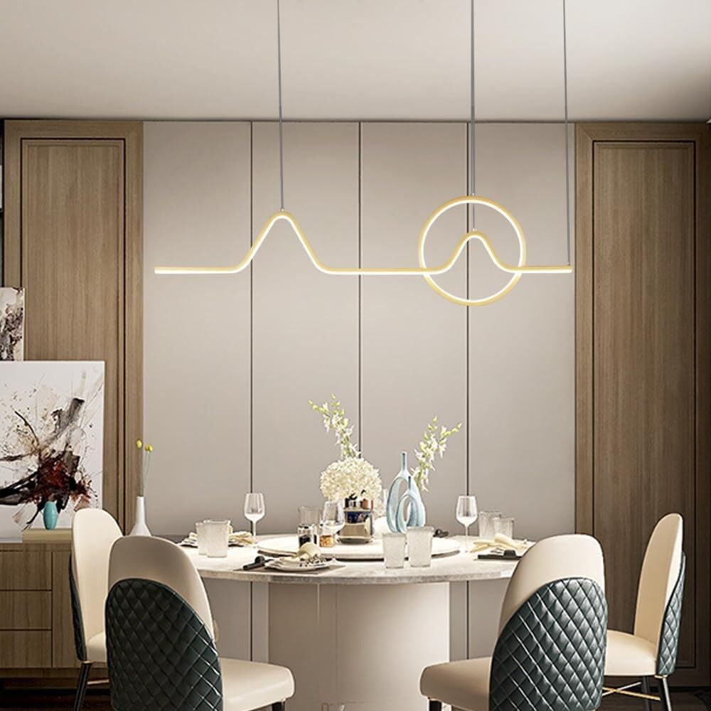 żyrandol, Liniowe lampy wiszące LED 38 W do korytarza, biura, sypialni(Gold)