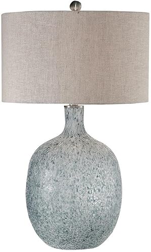 Miniatura 1 de Uttermost Oceaonna - Lámpara de mesa de cristal esmaltado azul y blanco envejecido