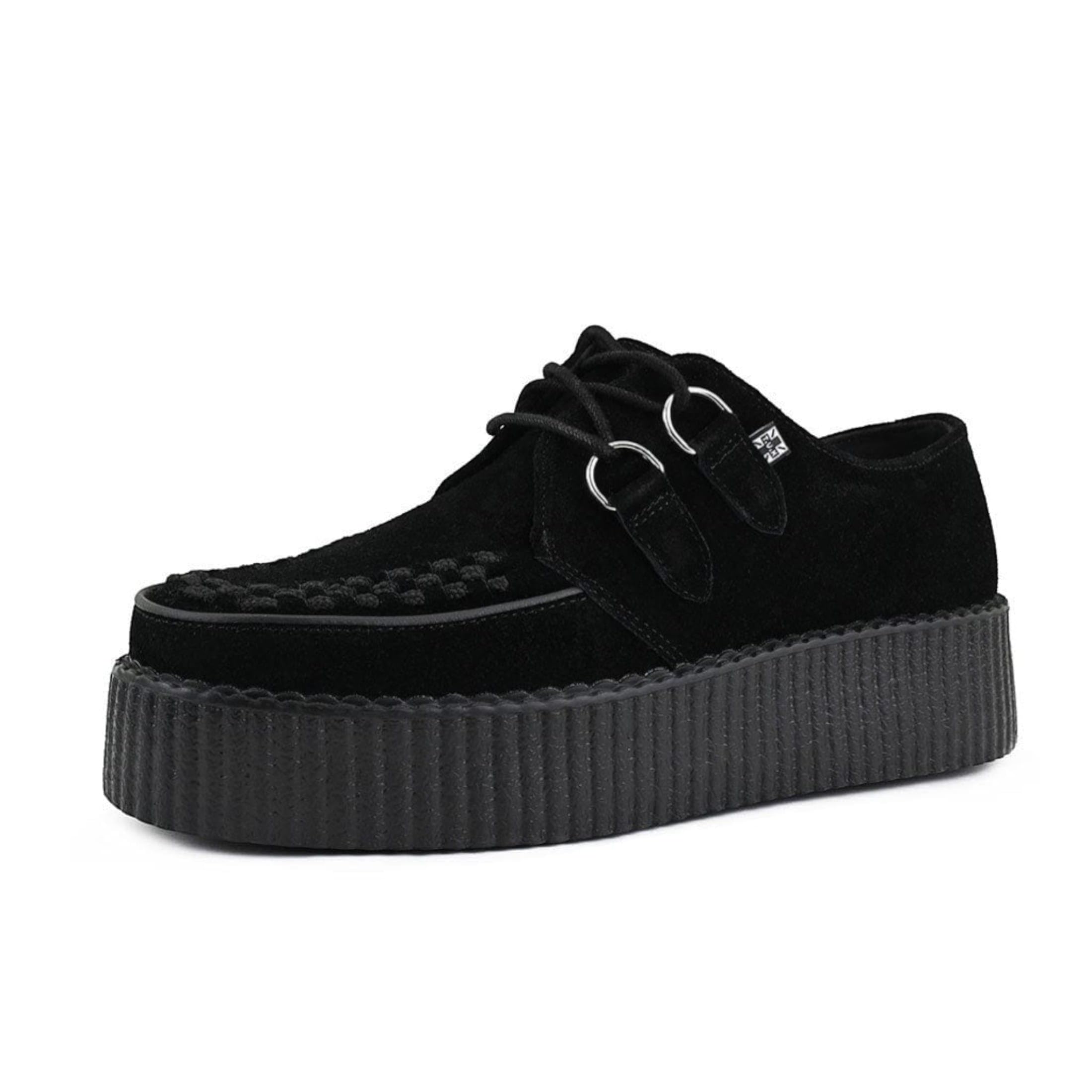 TUK obuwie unisex Viva High Creepers – skórzana platforma sznurowane gotyckie buty