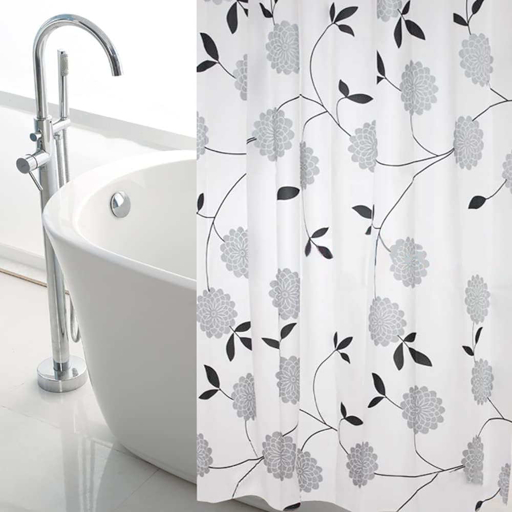 Lkw Ogechi Shower Curtain Flower Pattern Extra Large 180-300cm Wide