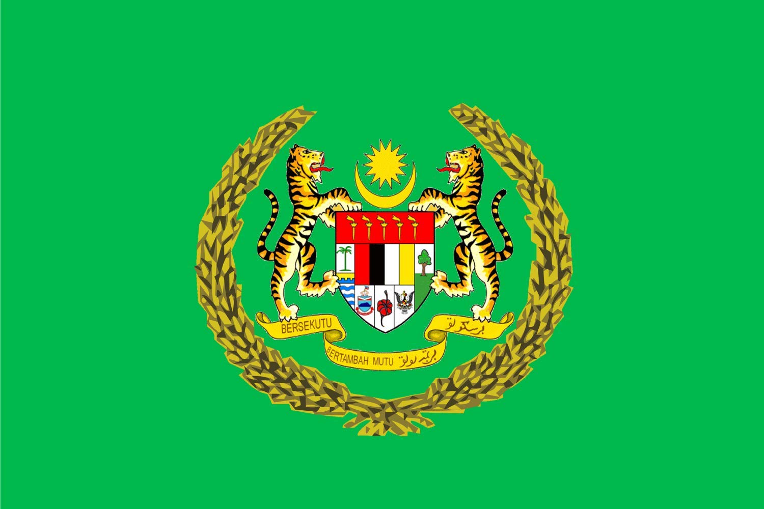 Drapeau Large Standard of the Raja Permaisuri Agong 3-2 officiel en textile résistant
