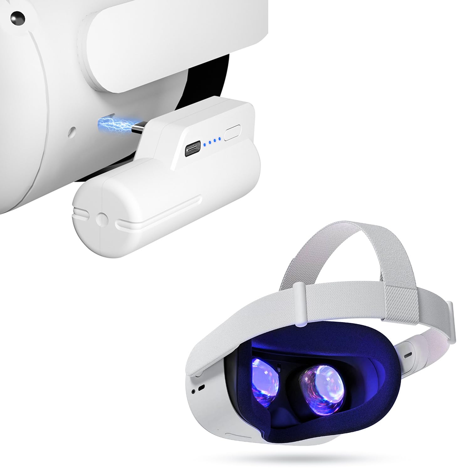 Saqico 5000mAh Head Strap Battery Pack and Saqico Original Head Strap Replacement