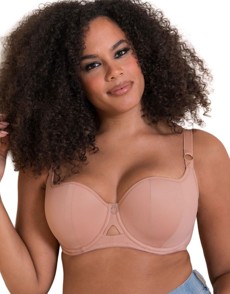 Curvy Kate Boost Me Up Balcony Bra - Latte - 34HH - Underwired - Sweetheart Neckline