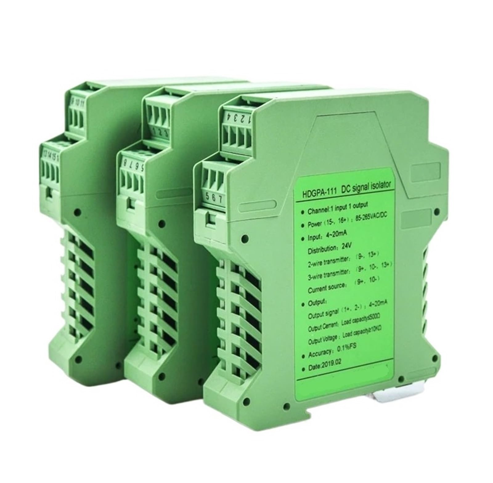 KSZHZYMGX 1pcs 2 channels 4-20ma to 0-10vdc converter voltage current signal isolator converter(24V_0-10V_IN0-5VDC)