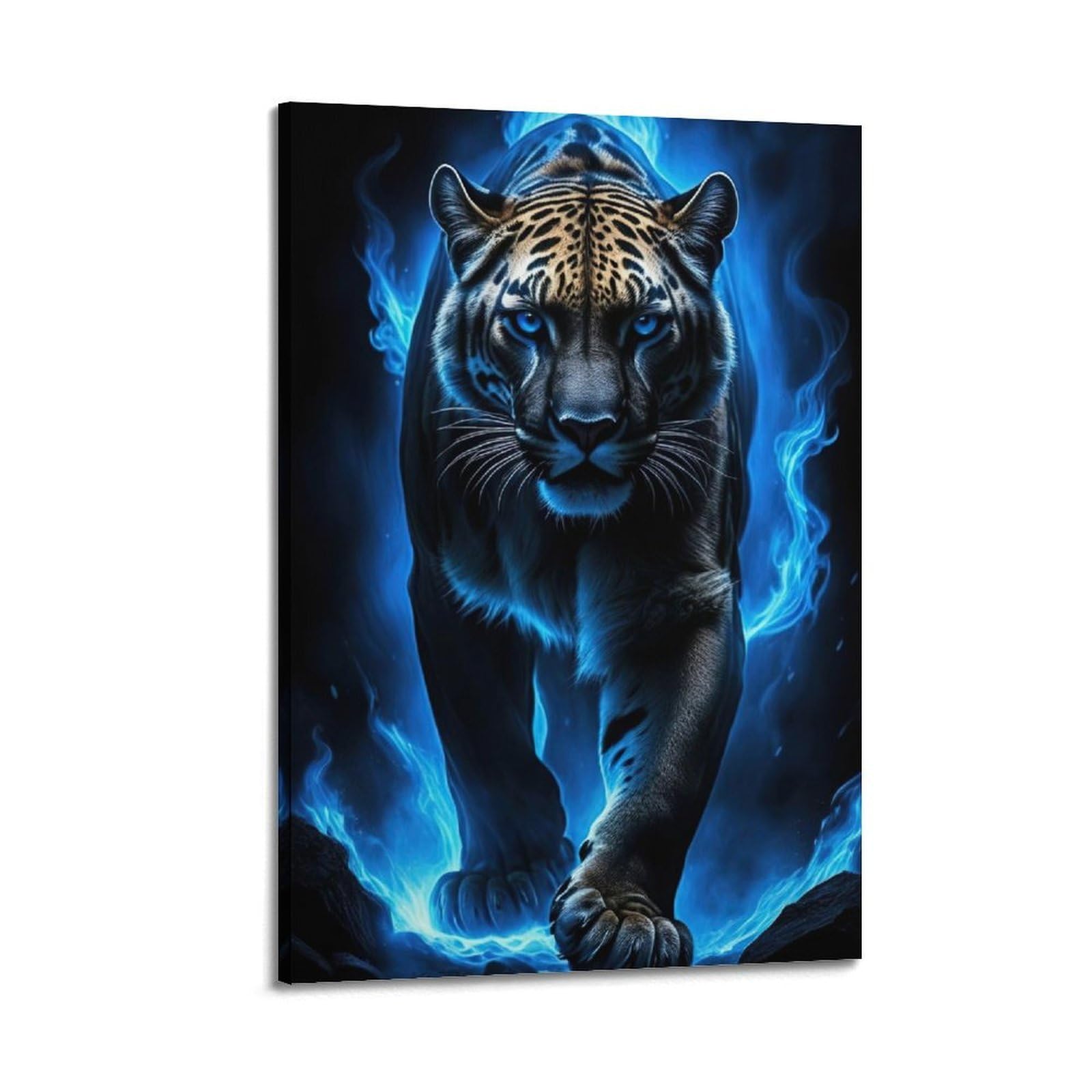 ZSZWHJ Animal Poster Slowly Walking Leopard Poster Decorative Painting Canvas Wall Posters And Art Picture Print Modern Family Bedroom Decor Posters 20x30inch(50x75cm)