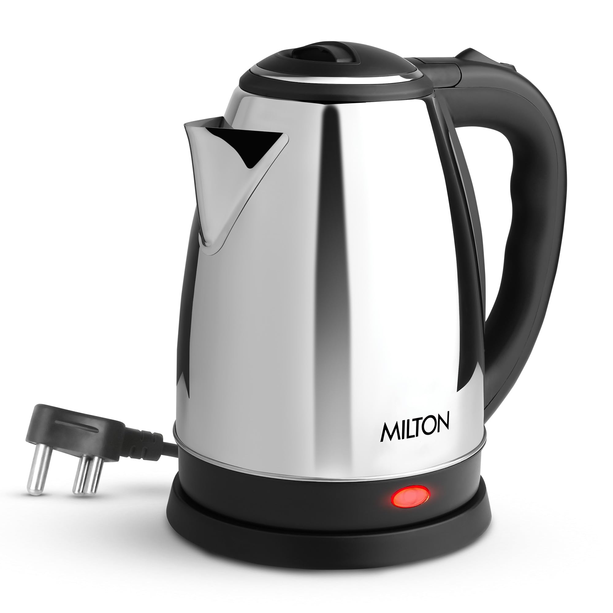 Milton Appliances Go Electric Kettle 1.2 Litre I 3X Protection - Dry Boil, Auto Shut Off, Overheat I 1500 Watt I Super Fast Boiling I Stainless Steel I 360° Power Base I 1 Year Warranty