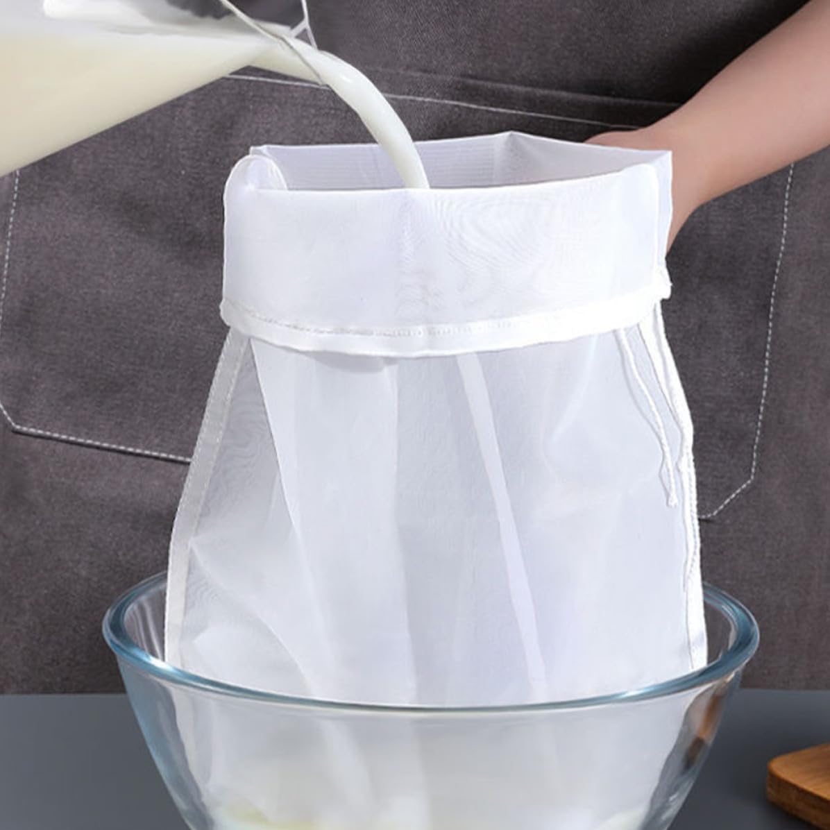 8pcs Nylon Nut Milk Straining Bags 80 100 120 200 Mesh