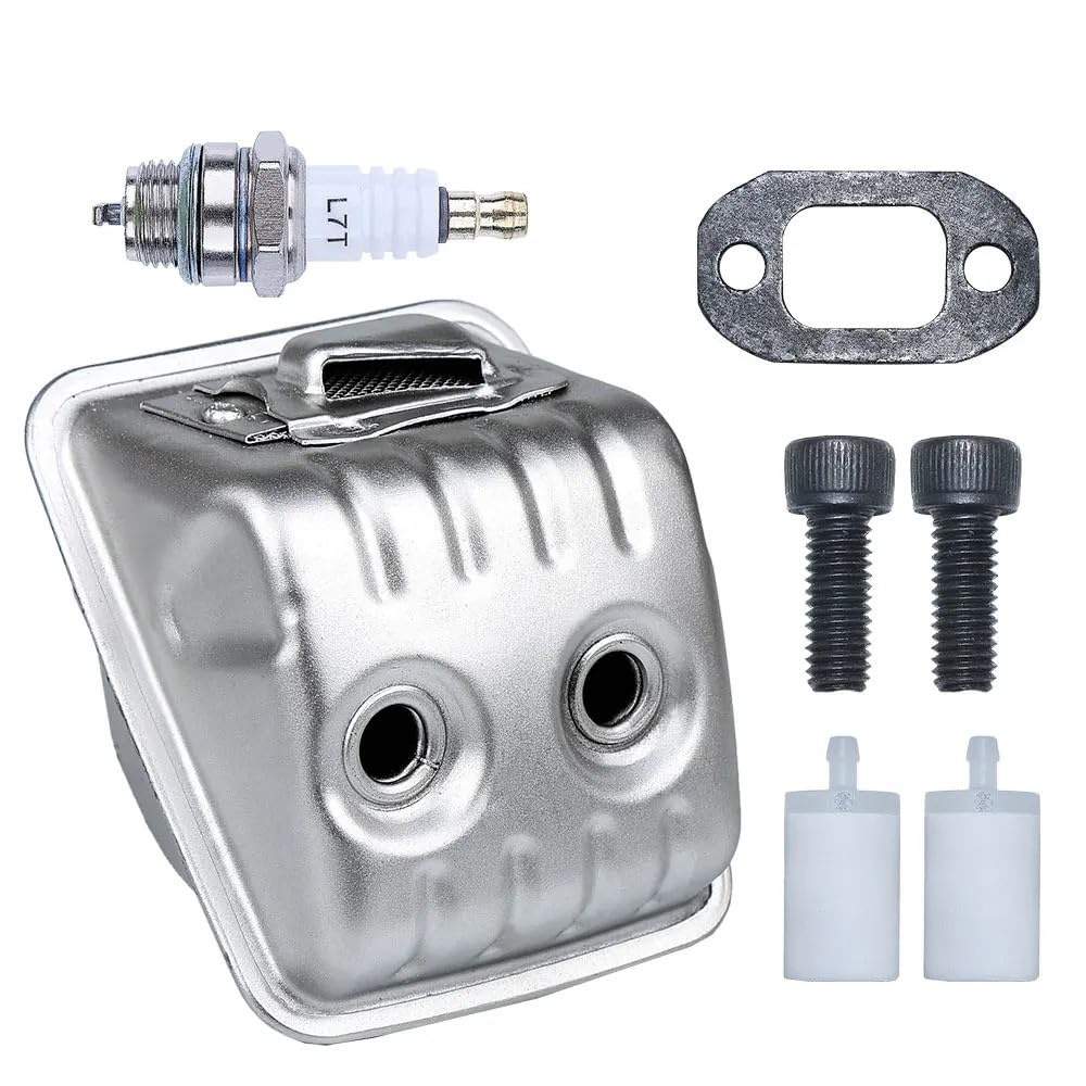 Kit de filtro de tornillo compatible con bujías de gasolina de motosierra 450, 445 y 445e W, repuestos OEM 544147702